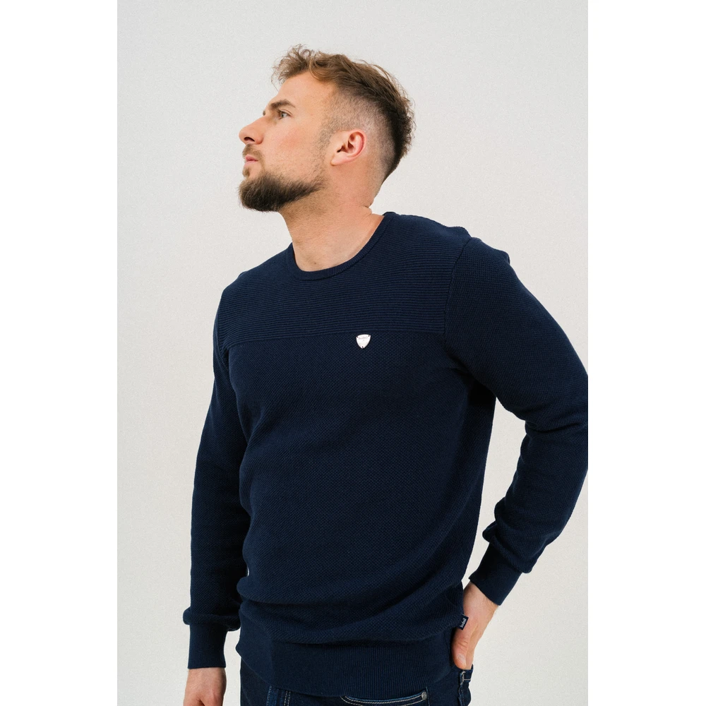 BUDMIL Kötött sweater Man L s.kék