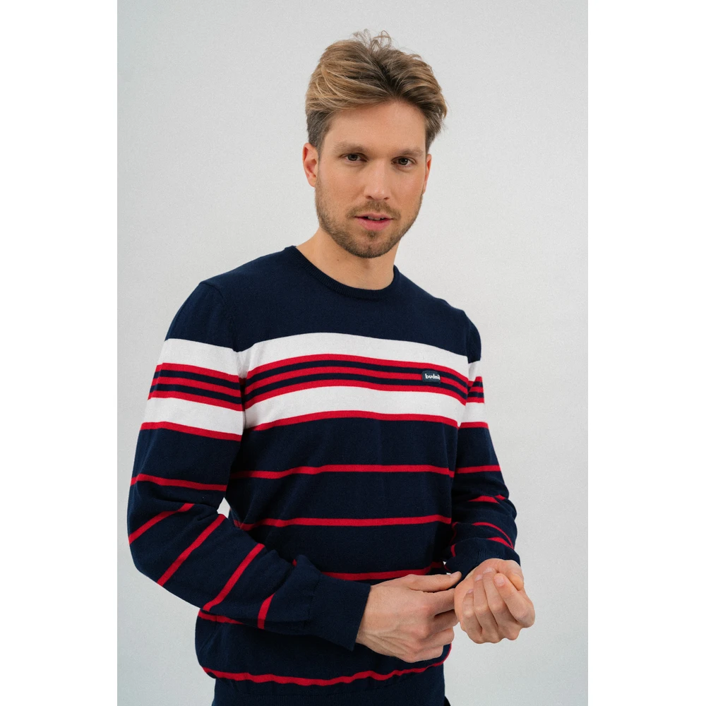 BUDMIL Kötött sweater Man XL s.kék-fehér