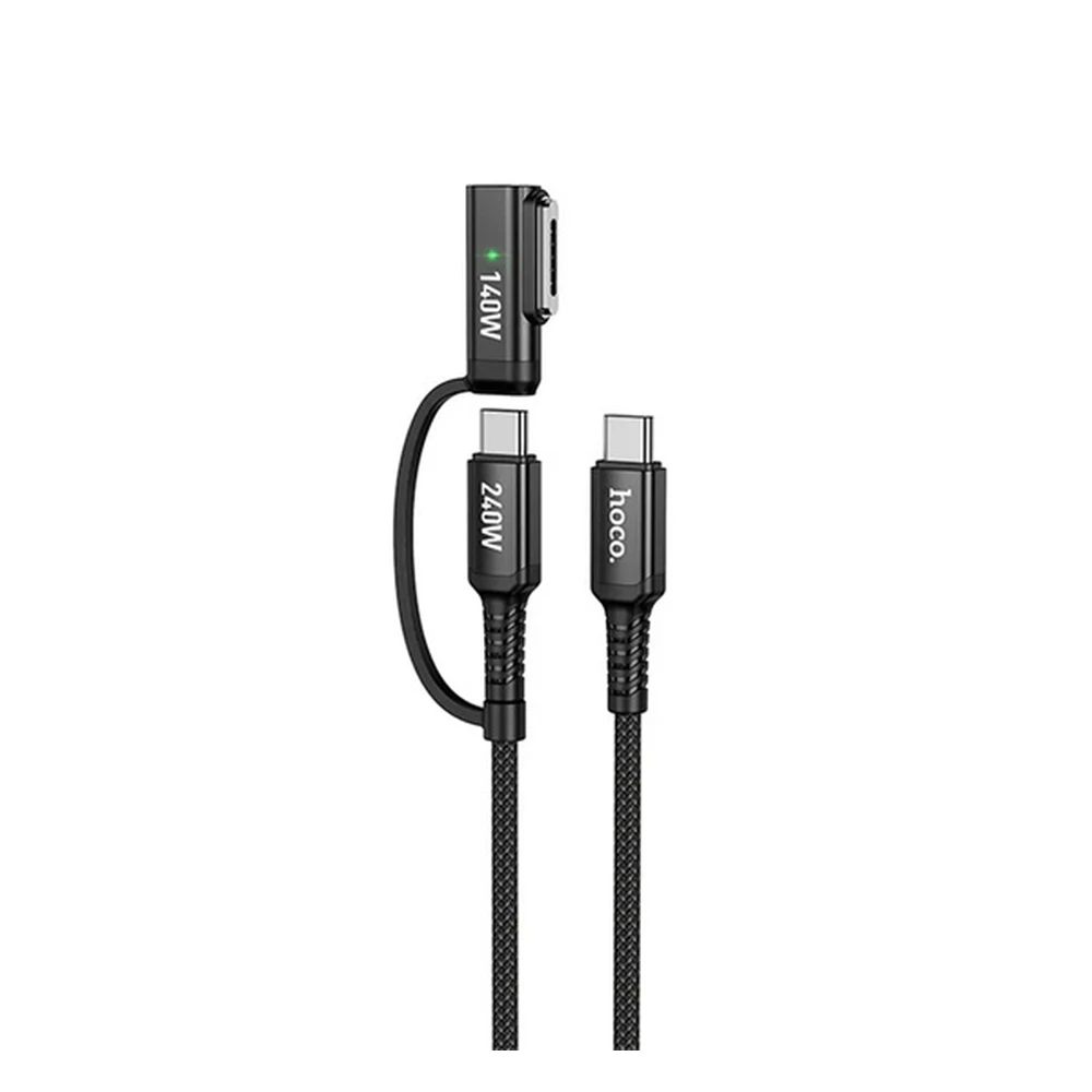 HOCO Type C Type C + MagSafe 3 Töltő/adat Black 1.8m U142