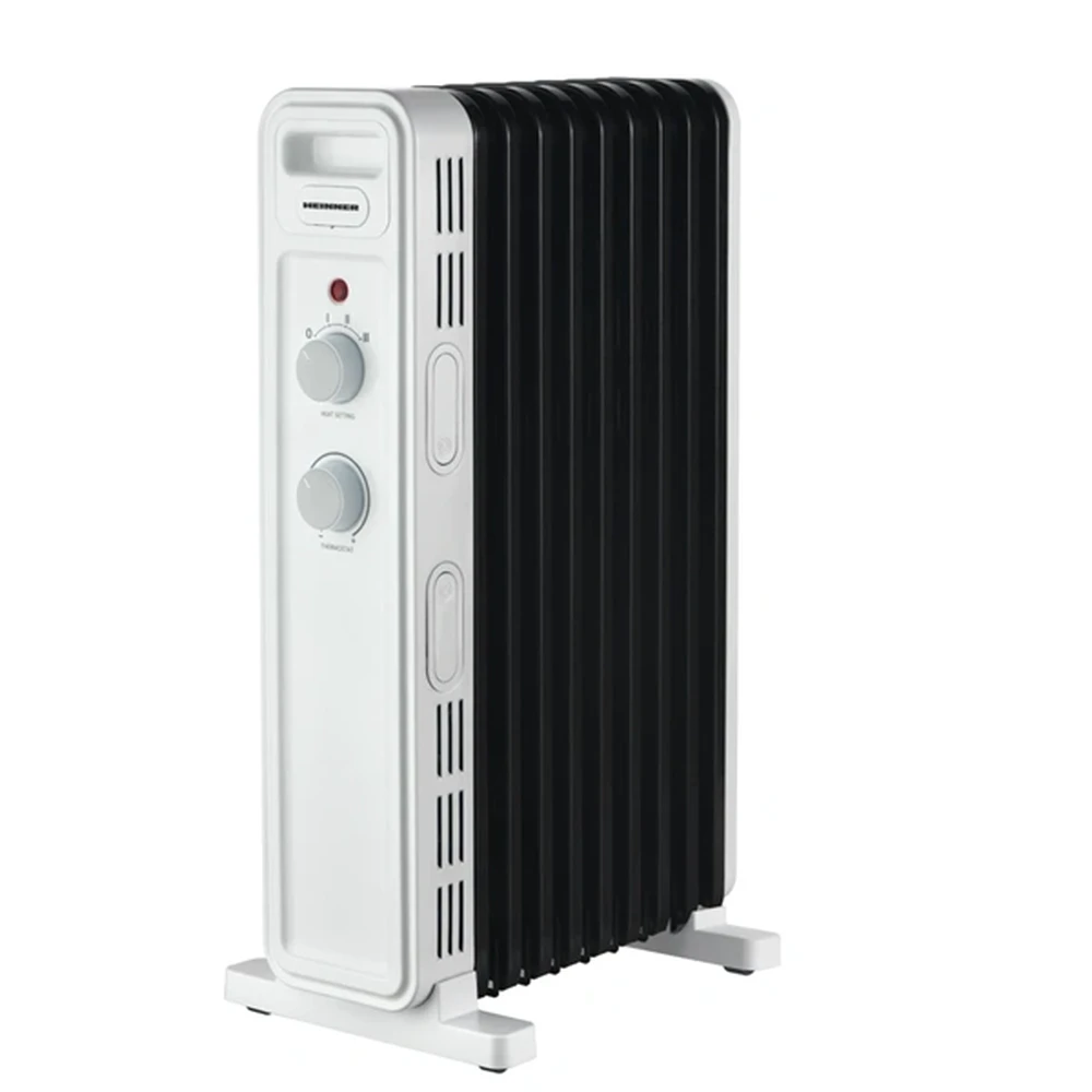 HEINNER radiator de ulei 9 tagos 2200W alb-negru HOH-M09WH-BK