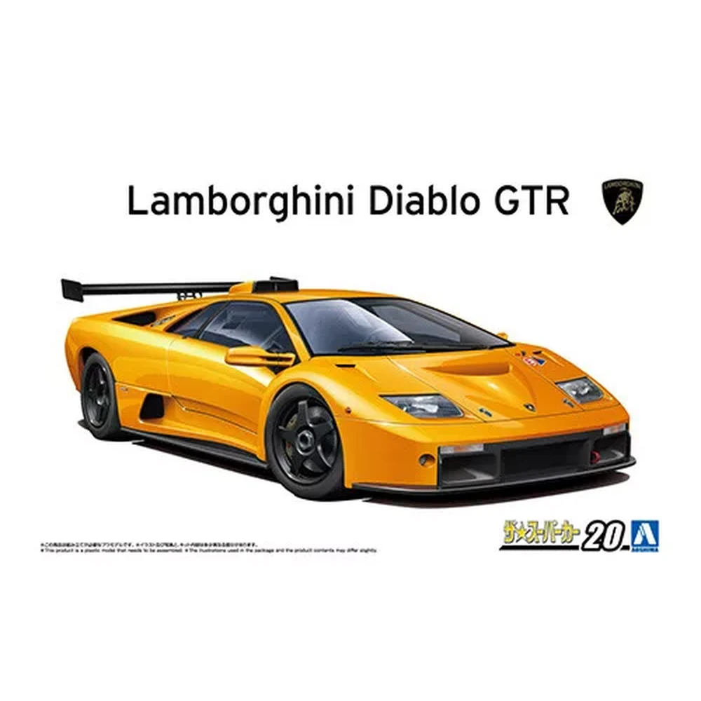 AOSHIMA 1/24 1999 Lamborghini Diablo GTR autó modell