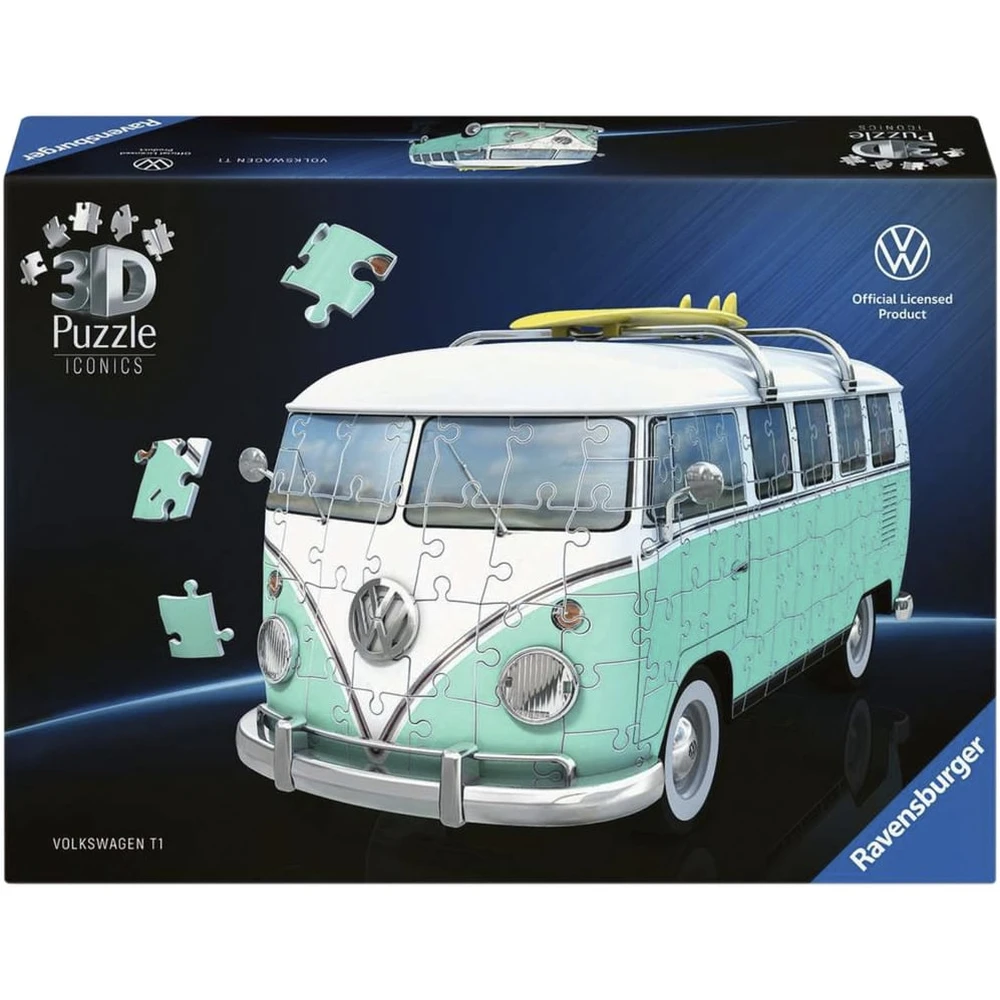 RAVENSBURGER 3D Puzzle játék 162 darabos Volkswagen T1 Chrome Edition 12008077