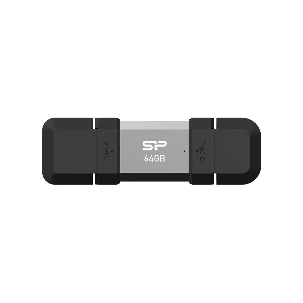 SILICON POWER Mobile C51 64GB USB 3.0 + USB 3.0 Type C Ezüst-Fekete