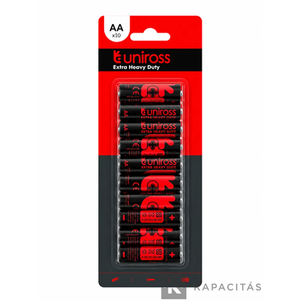 UNIROSS Extra Heavy Duty olovka element (AA) 1.5V szén-cink 10kom UEDAA10