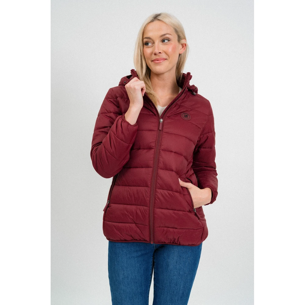 BUDMIL Hooded slim steppelt dzseki Female XL bordeoux
