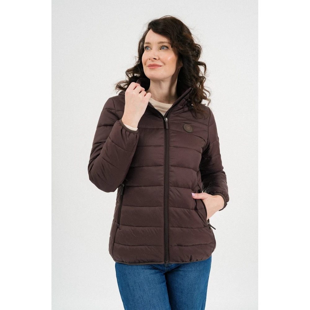 BUDMIL Hooded slim steppelt dzseki Female XL dark brown