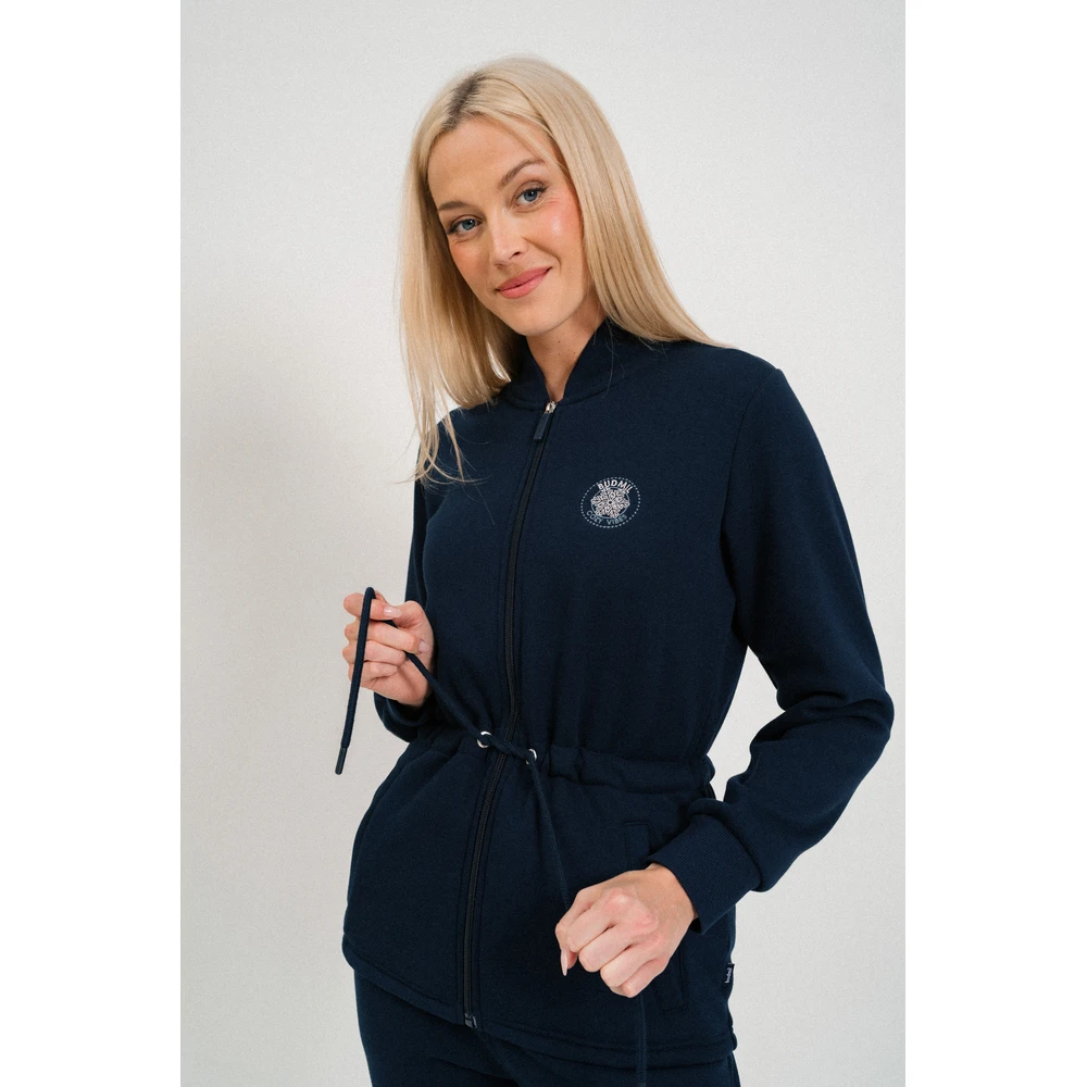 BUDMIL Cipzáras belül bolyhos szabadidőfelső Female M dark blue