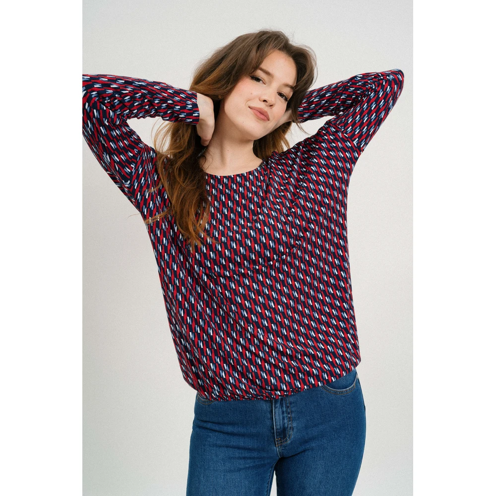 BUDMIL Thin lezser long sleeve upper Female S bordó-pink