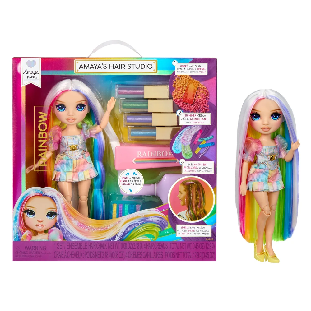 MGA ENTERTAINMENT Rainbow High Hair Studio fodrászszalon készlet 124276-EUC