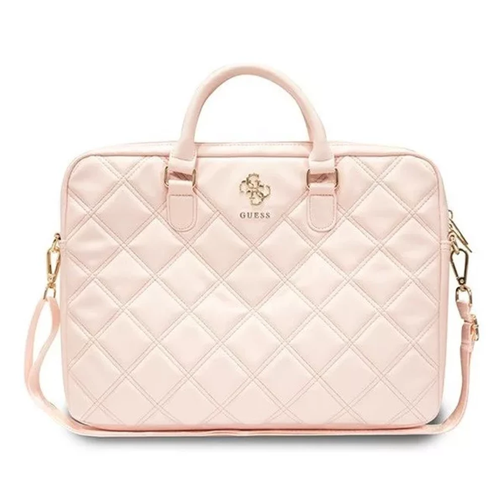 GUESS Laptop case Quilted 4G 16" pink GUCB15ZPSQSSGP