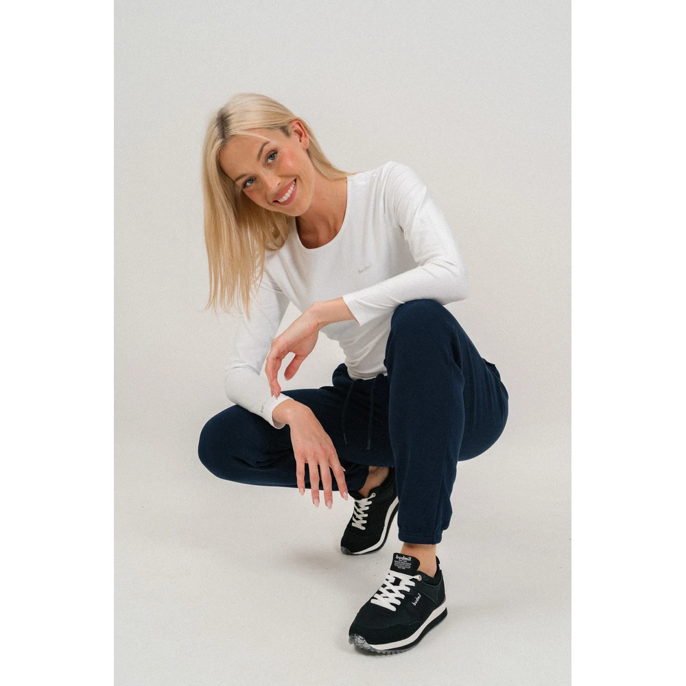 BUDMIL elasticated bottomed belül bolyhos szabadidőnadrág Female L dark blue