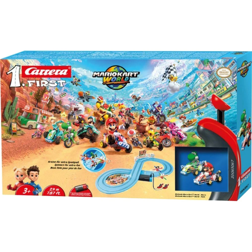 CARRERA First Mario Kart World Mario vs Yoshi court stock 20063067