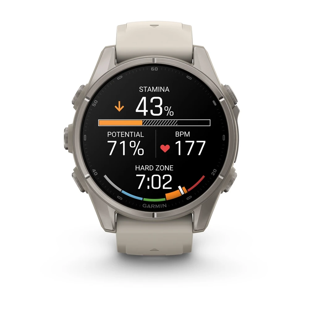 GARMIN Fenix 9 43mm AMOLED Titanium franciaszürke silicone strap (ED) 010-04761-01