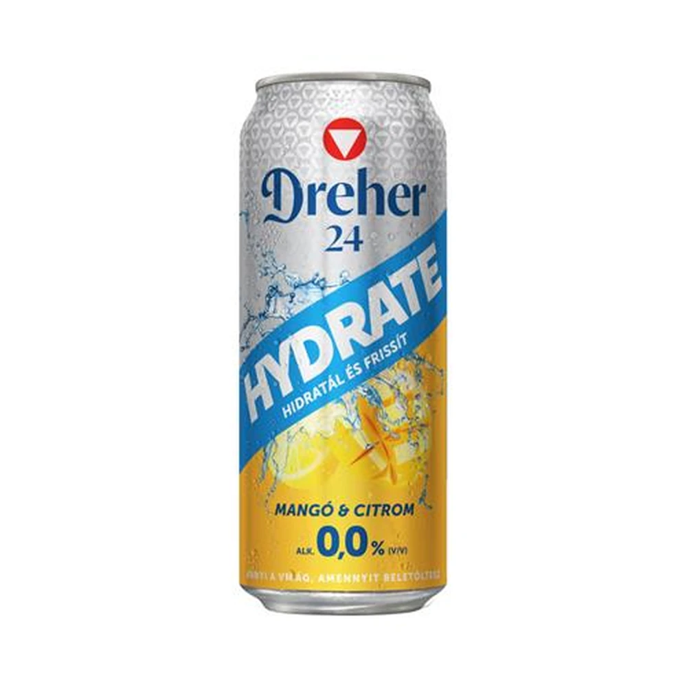 DREHER Alkoholmentes sör 0.5 l boxed 24 Hydrate mangó-citrom