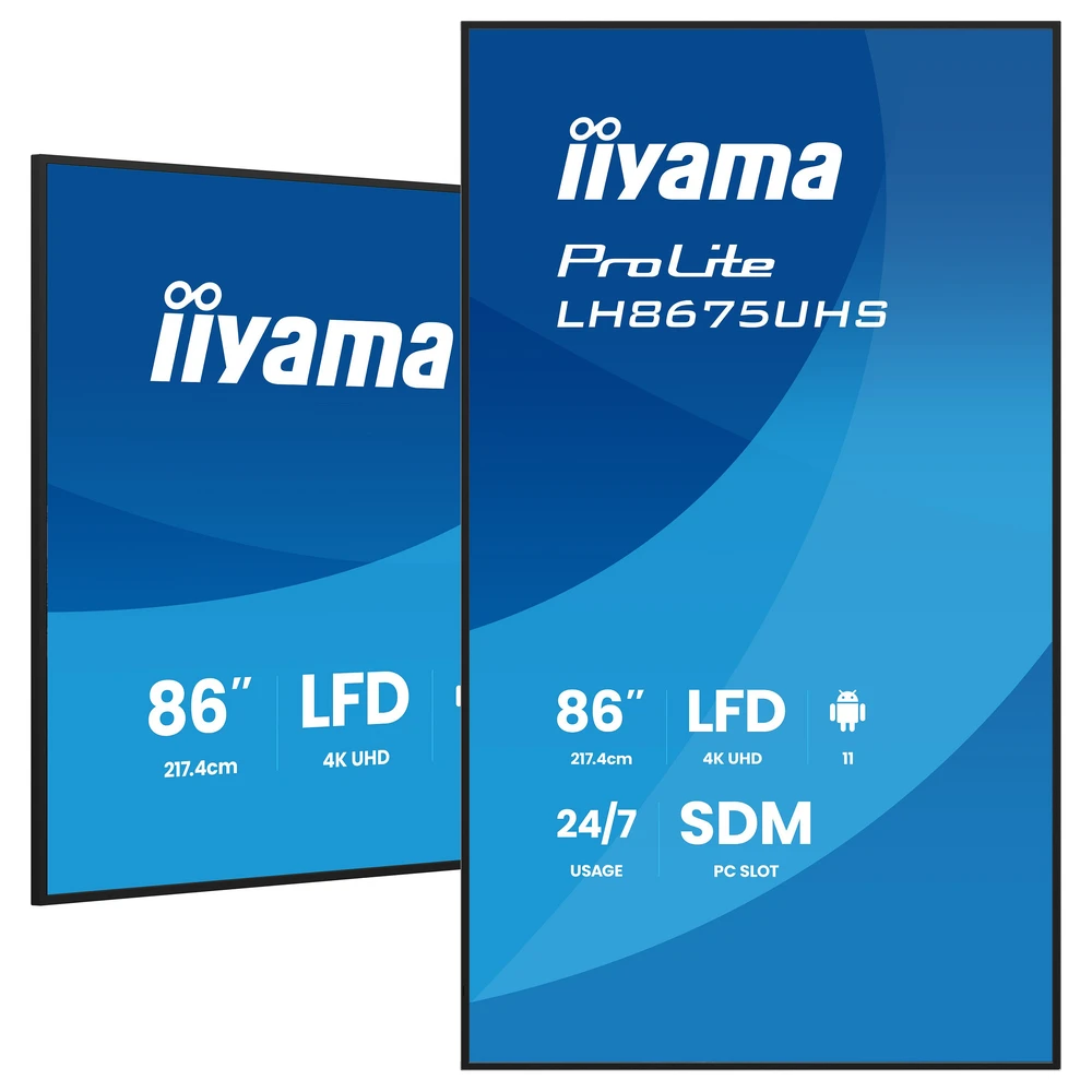 IIYAMA Nagyformátumú screen 85.6" LH8675UHS-B2AG