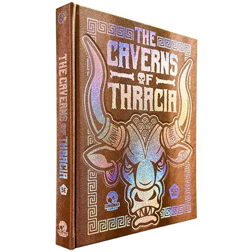 GOODMAN GAMES Szerepjáték kalandmodul Original Adventures Reincarnated #9: The Caverns of Thracia 5E limitált Minotaur-Hide borítós kiadás angol nyelvű