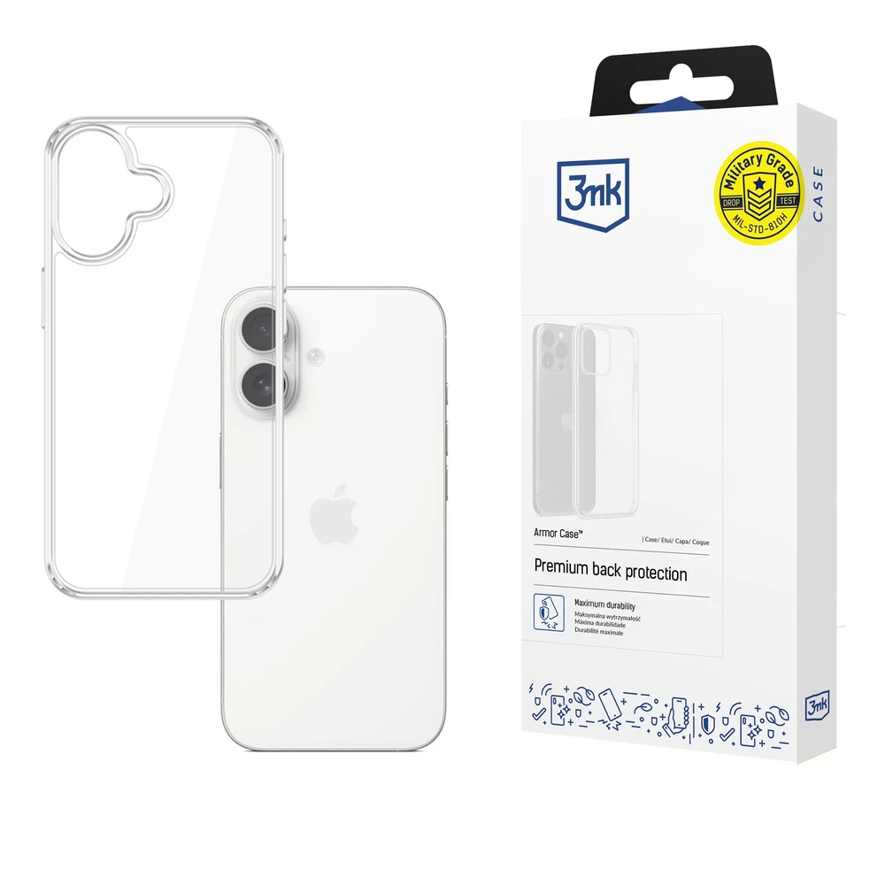 3MK Armor Case back panel iPhone 17 transparent