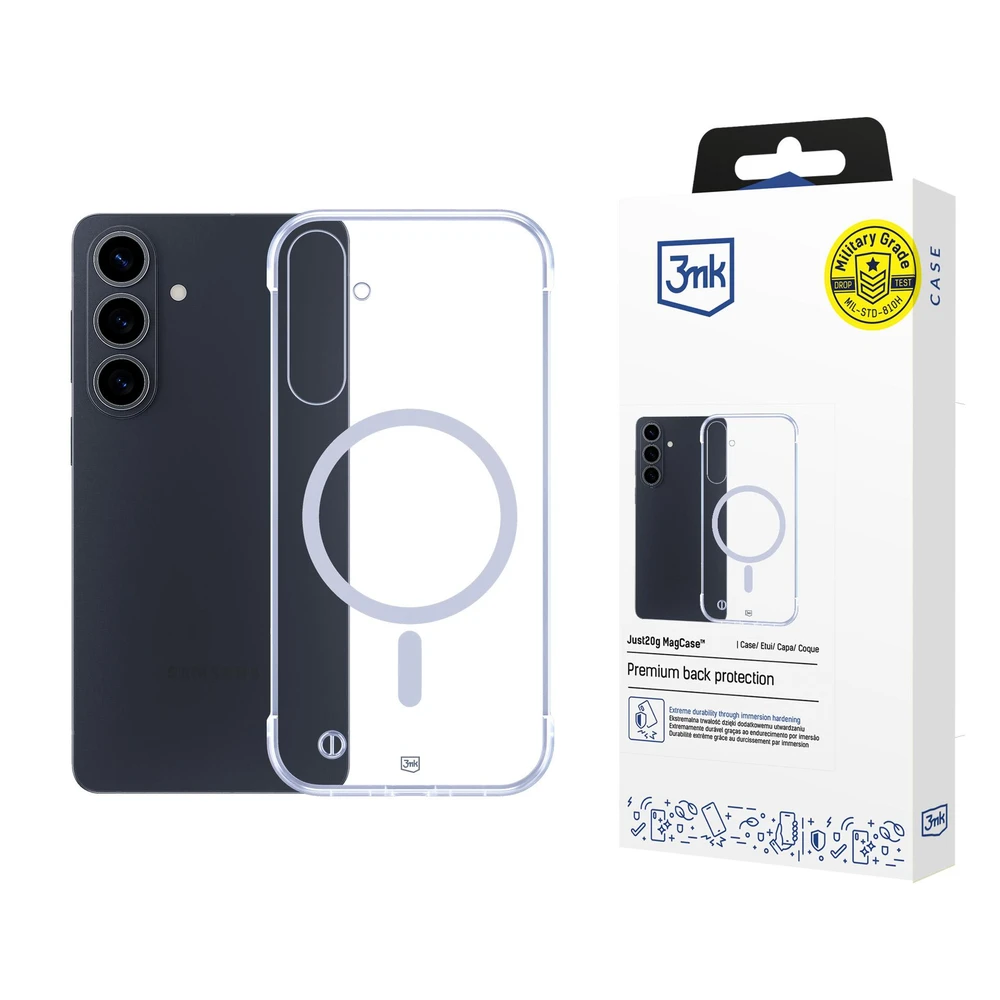 3MK Just20g MagCase back plates Samsung Galaxy S26 transparent