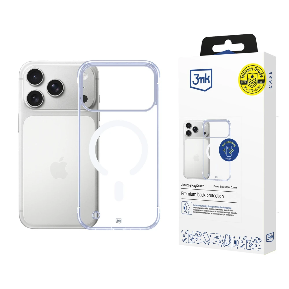 3MK Just20g MagCase MagSafe case iPhone 17 Pro / iPhone 18 Pro transparent