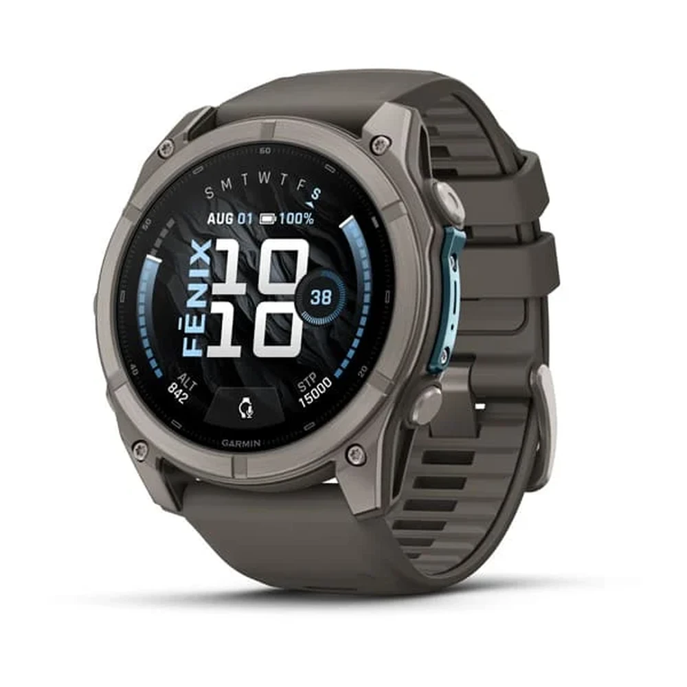 GARMIN Fenix 9 51mm AMOLED Titanium pebble gray silicone strap (ED) 010-04763-01