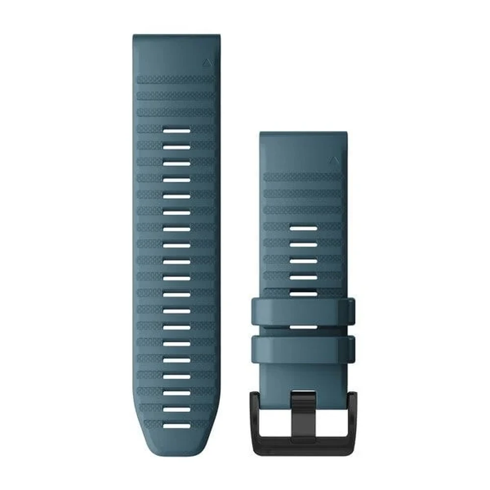 GARMIN Fenix 6X óraszíj 26 mm tópart kék szilikon fekete csat (QuickFit)