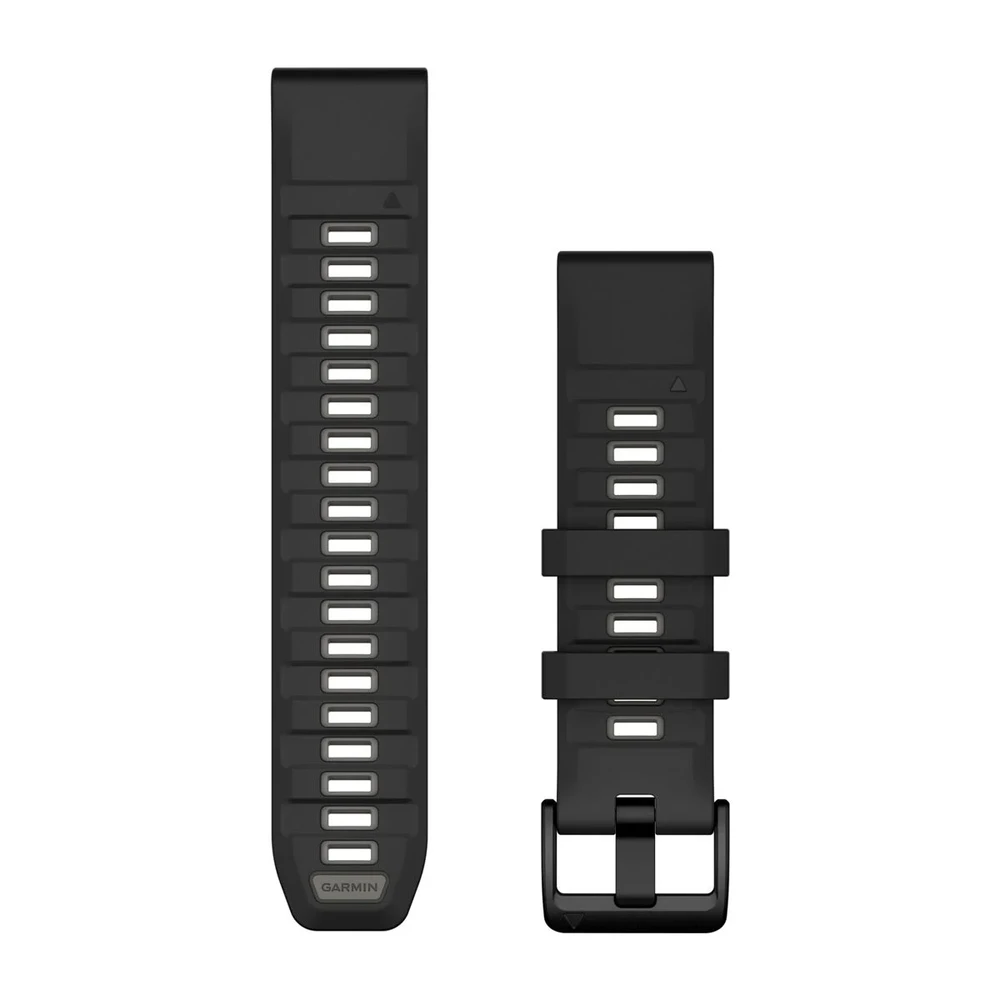 GARMIN Óraszíj 22 mm black/gray silicone (QuickFit)