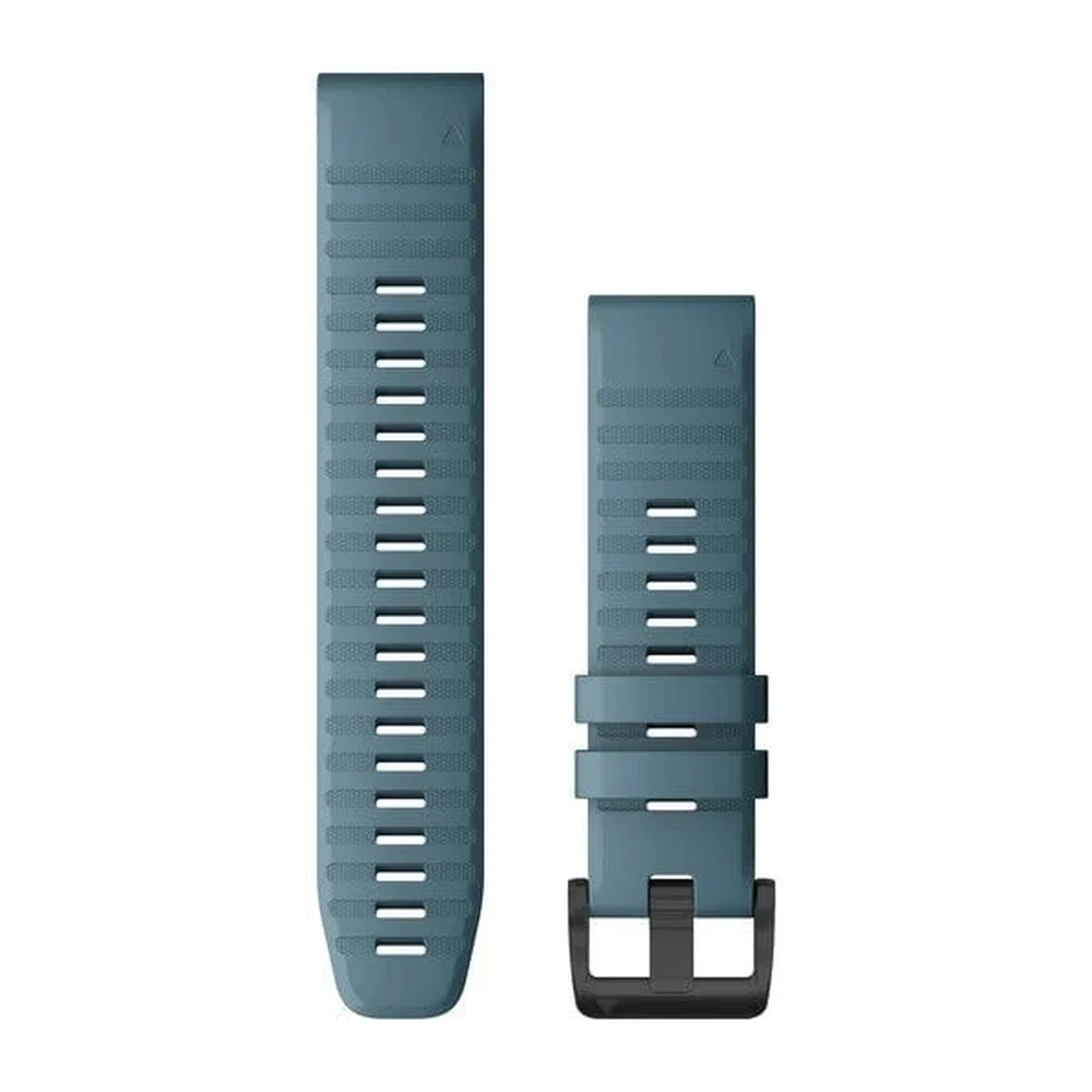 GARMIN Fenix 6 óraszíj 22mm tópart kék szilikon fekete csat (QuickFit)