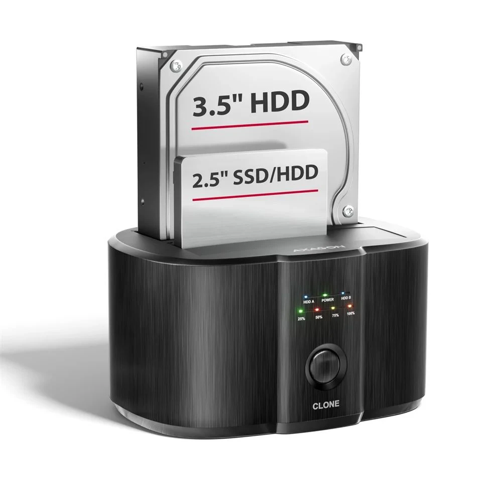 AXAGON ADSA-SC USB-C 5Gbps dokkoló és klónozó állomás fekete