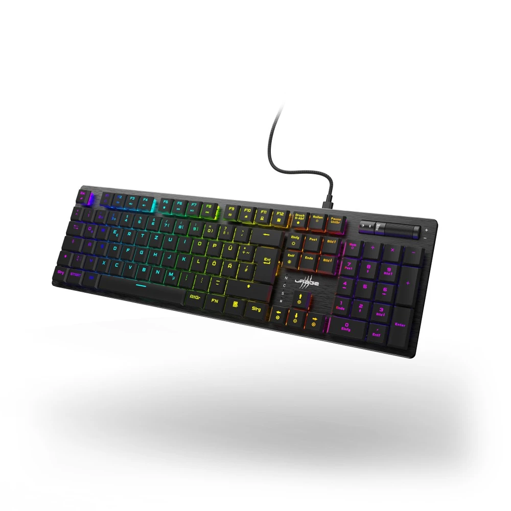 HAMA uRage Exodus 910 Low Profile Gaming billentyűzet piros switch fekete