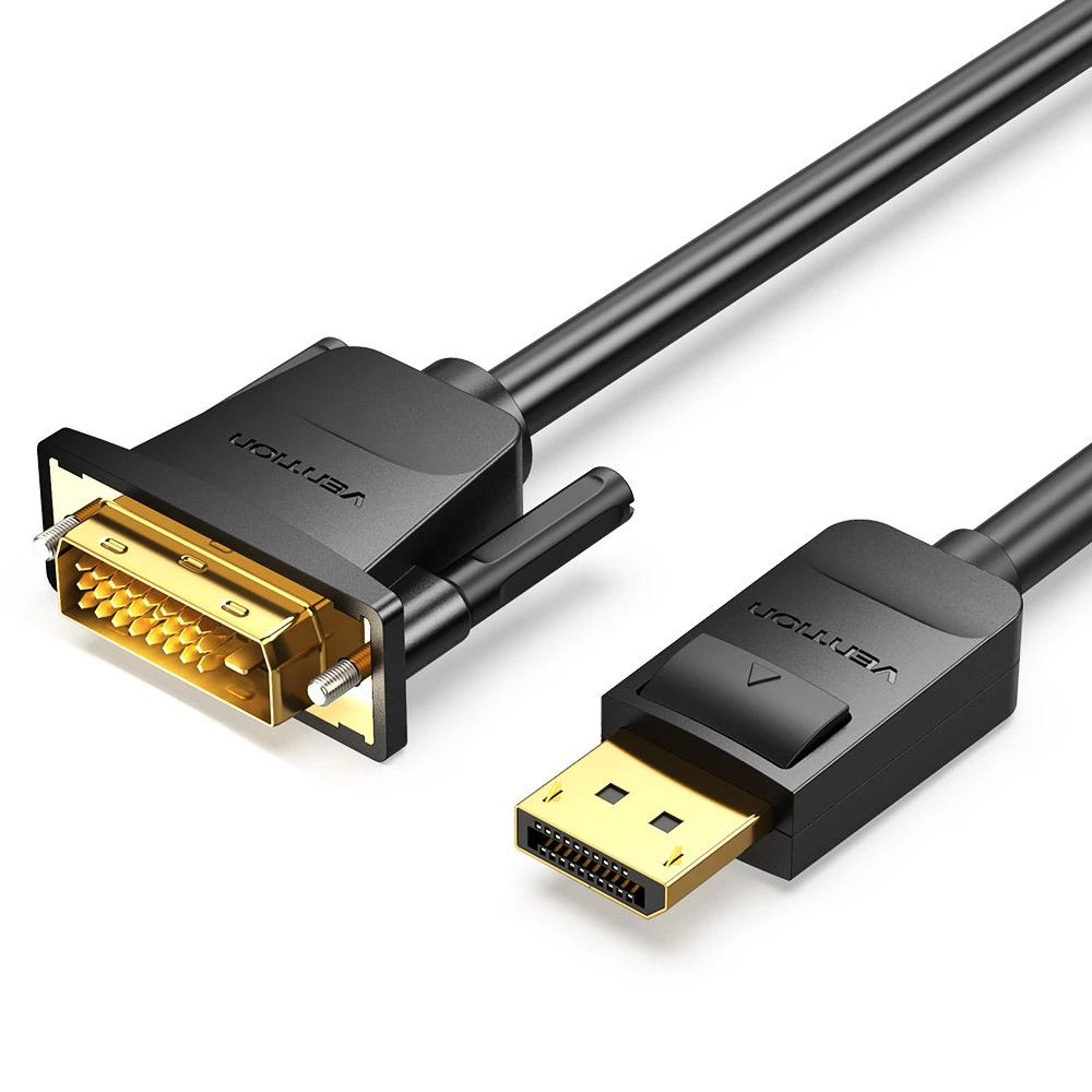 VENTION DisplayPort 1.2/1.2a DVI-D Transformator Schwarz 1m HAFBF