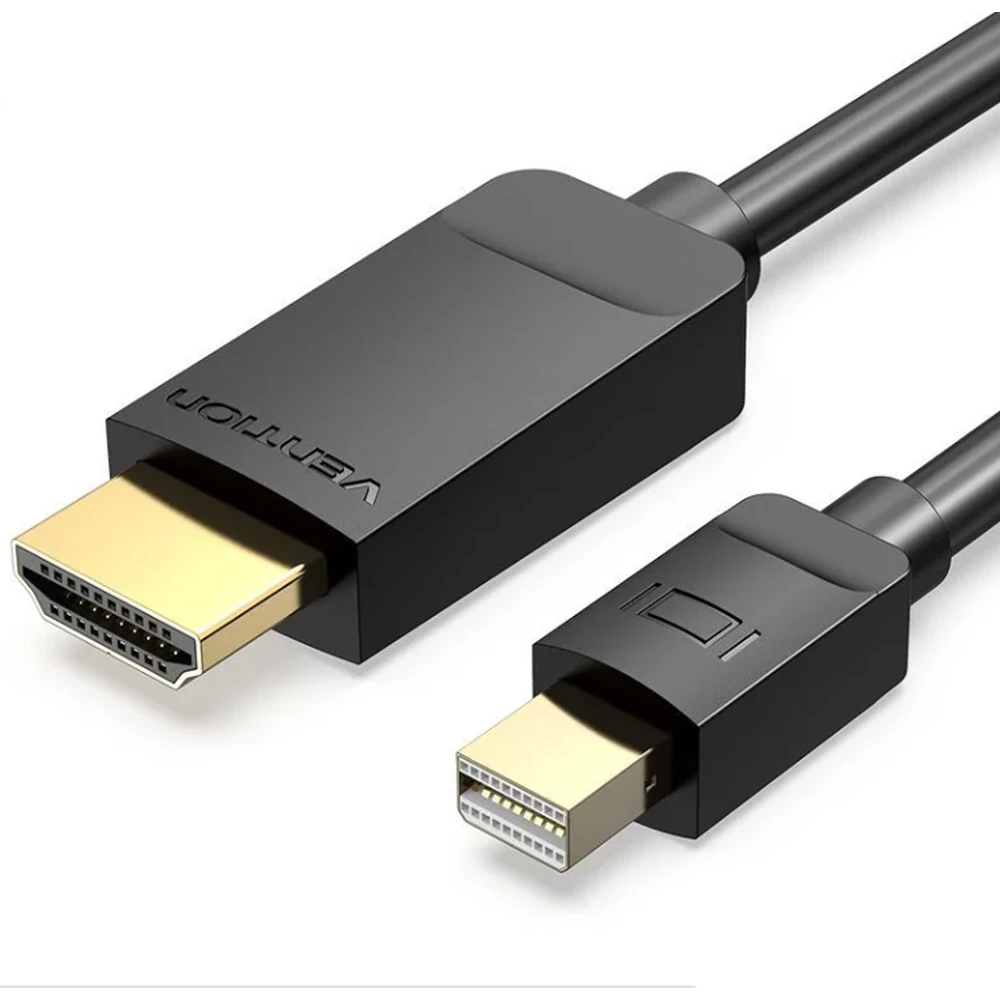 VENTION Mini DisplayPort HDMI transformator Crno 2m HABBH