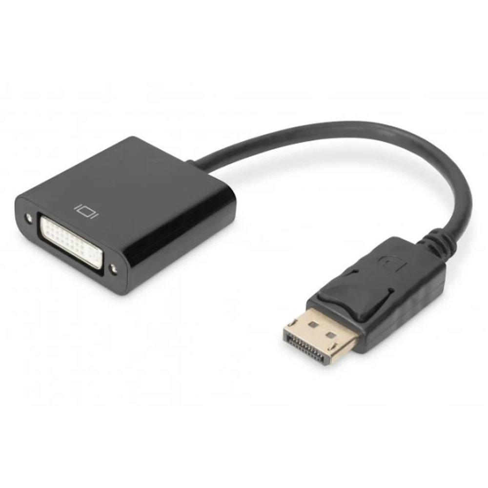 DIGITUS DisplayPort 1.2/1.2a DVI-I Transformator Schwarz 15cm AK-340401-001-S