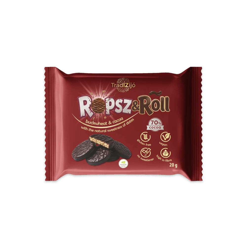 HEALTH MARKET Hajdina tallér Tradízijó Ropsz&Roll datolyás cocoa 20 g