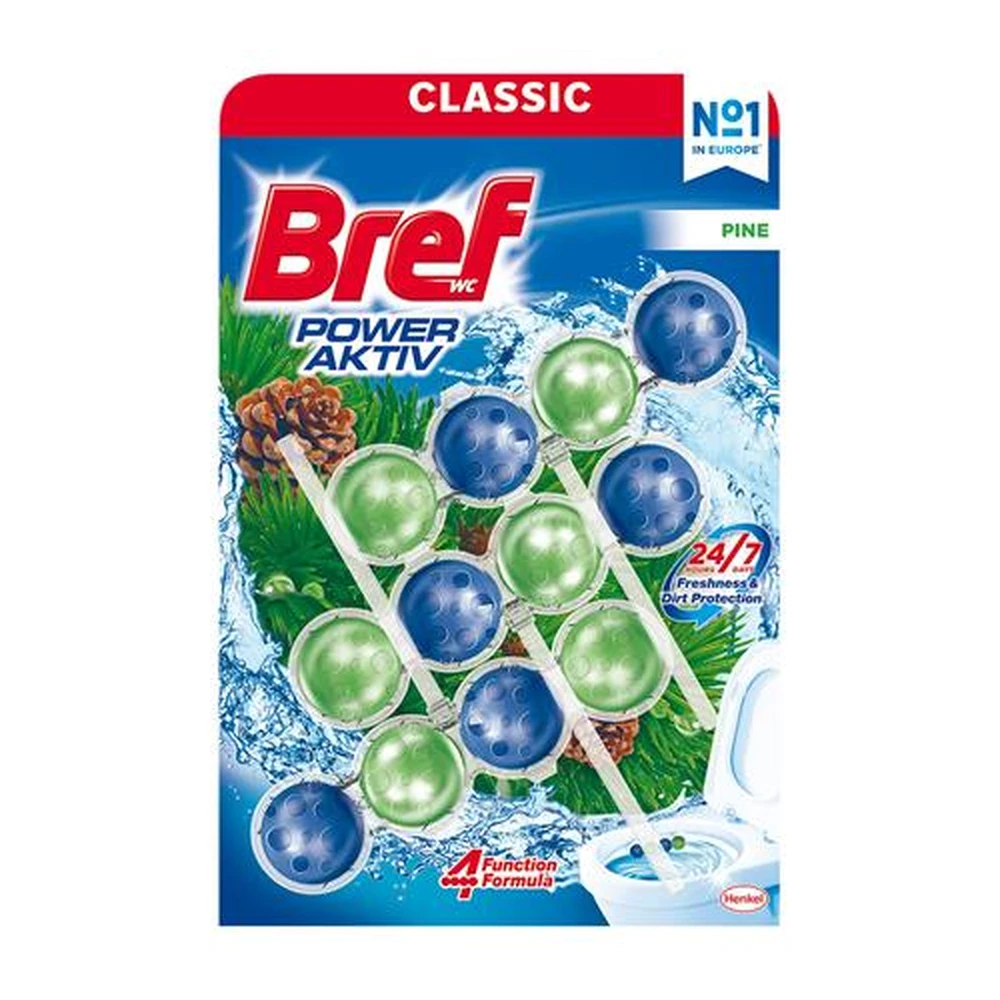 BREF WC Power Aktiv fenyő illatosító golyó 3x50g