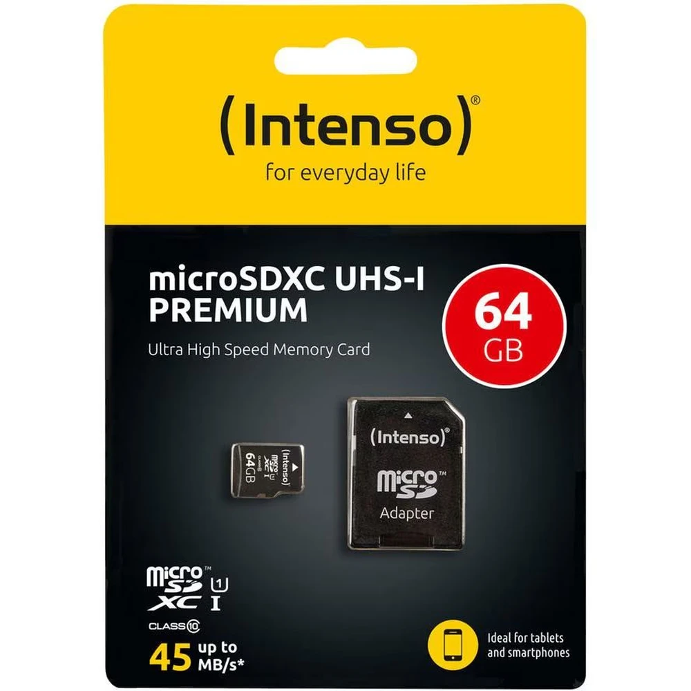 INTENSO Premium 64GB MicroSDXC 45 MB/s 3423490