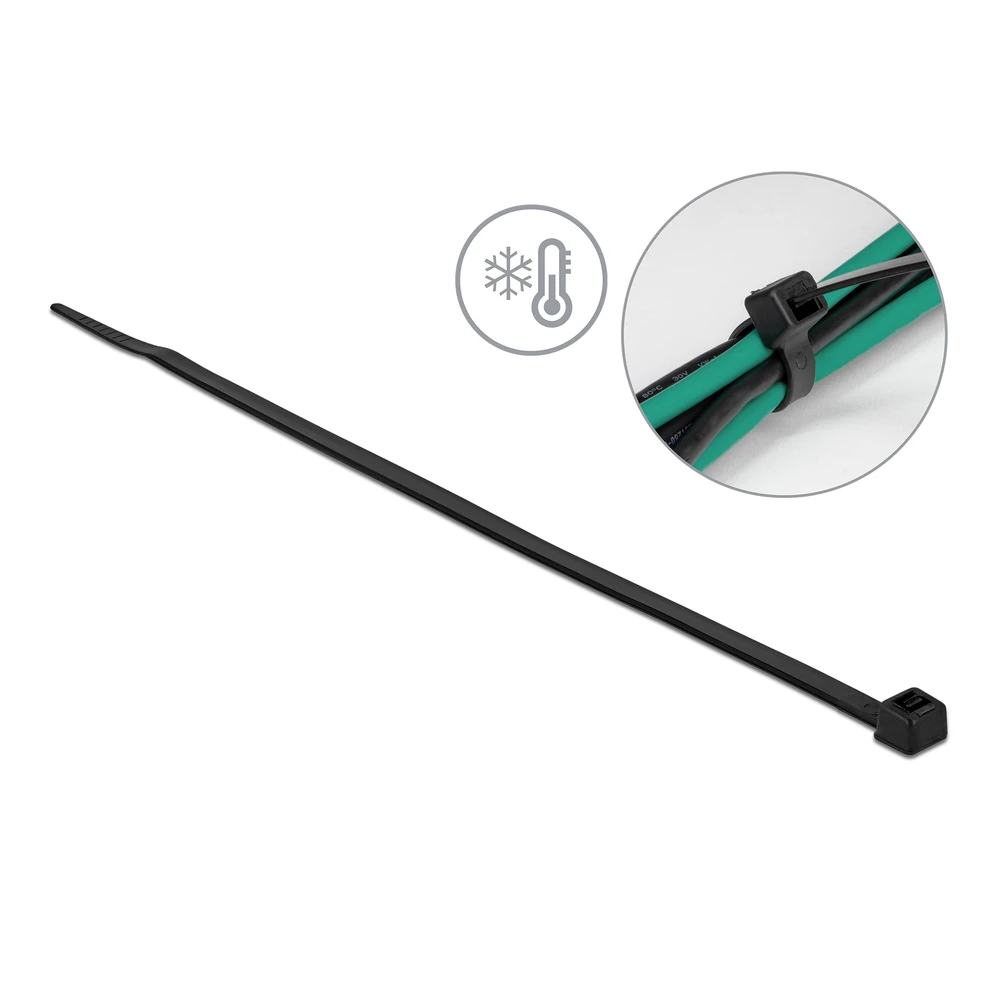 DELOCK Cable tie Black 30cm 19202