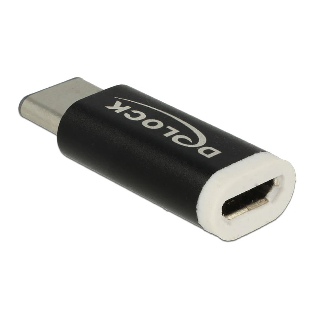 DELOCK USB 2.0 Type C Micro USB Converter Black 5cm 65678