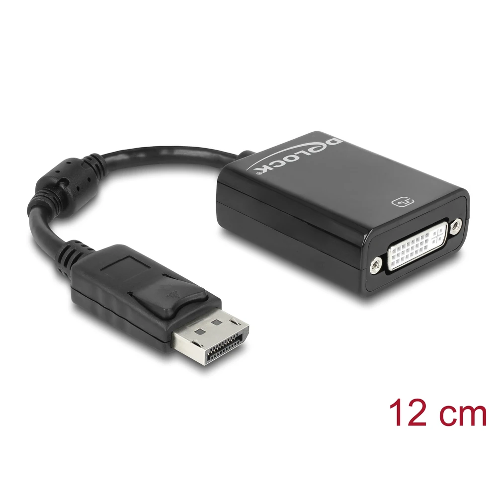 DELOCK DisplayPort DVI-I Converter Black 22cm 61847
