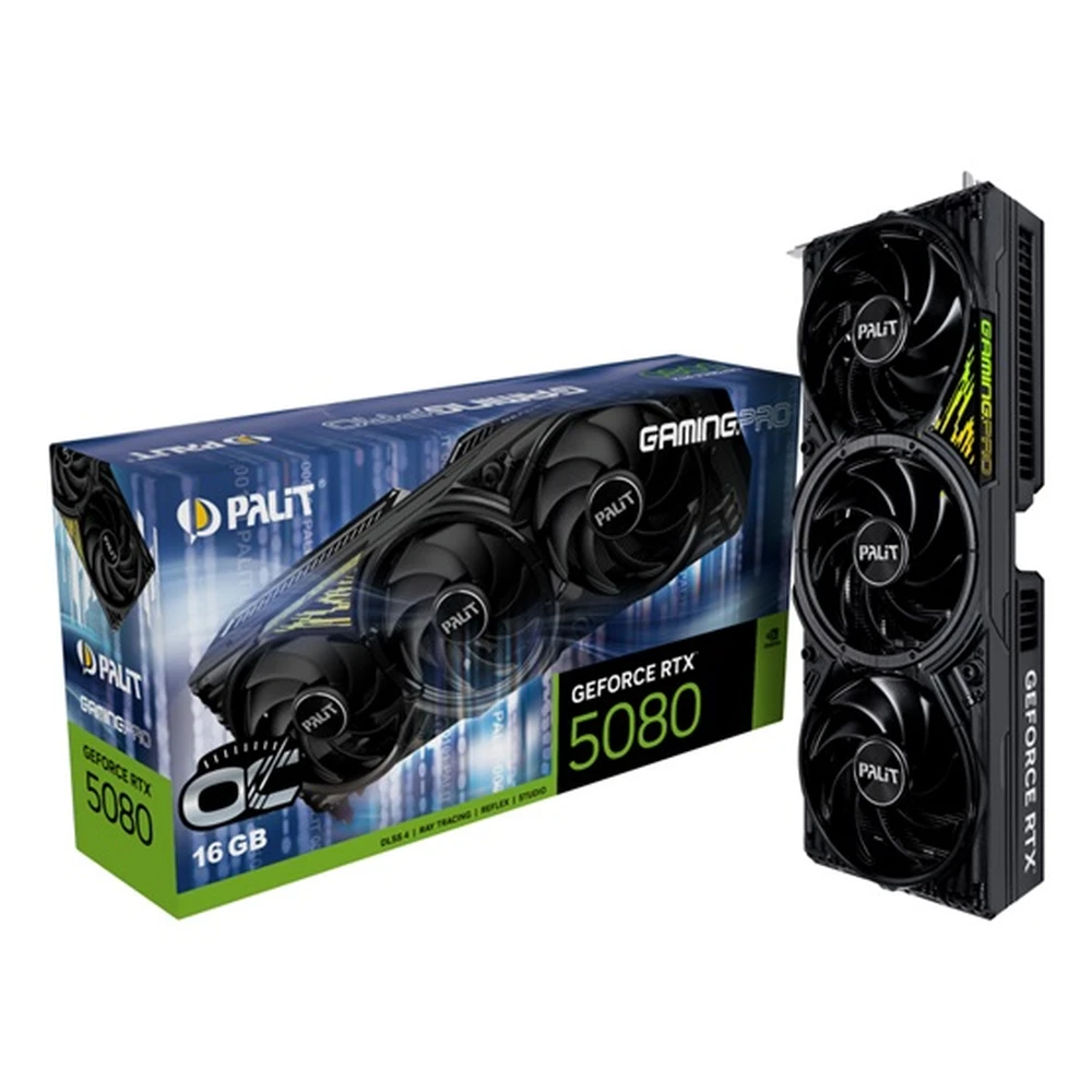 PALIT GamingPro V1 OC GeForce RTX 5080 16GB GDDR7 DLSS4 NE75080S19T2-GB2031Y