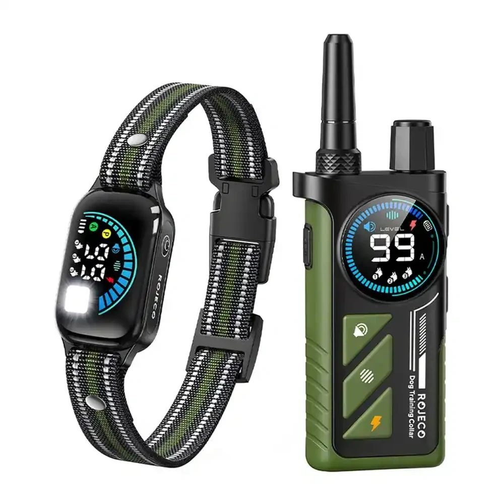 ROJECO PD511 Electronic ugatás anti training collar 1000m black-green RXGQZFYTY-21A21
