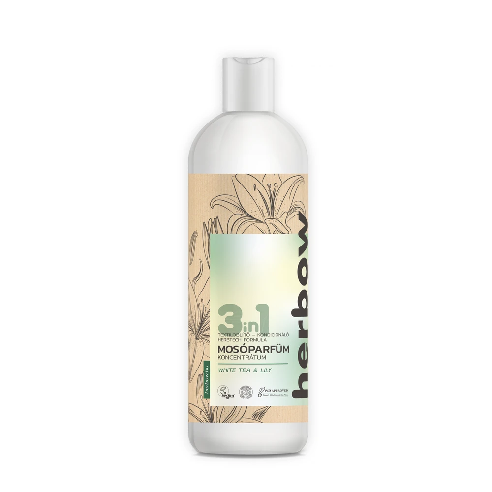 HERBOW 3in1 mosóparfüm öblítő white tea and lily 1000 ml