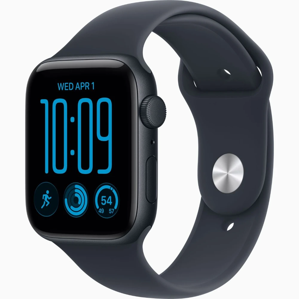 APPLE Watch SE3 v2 GPS + Cellular 40mm éjfekete alumínium tok sötétkék sportszíj M/L mjlj4mp/a