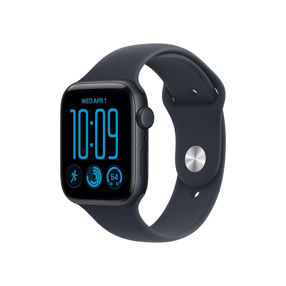 APPLE Watch SE3 v2 GPS 40mm midnight black aluminum case navy blue sport strap S/M mjky4mp/a