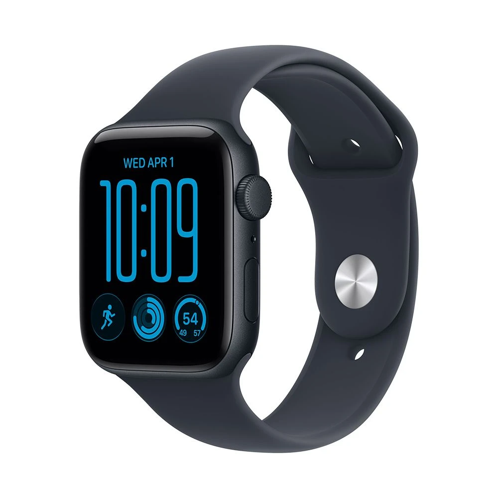 APPLE Watch SE3 v2 GPS + Cellular 44mm éjfekete alumínium tok tengerészkék sportszíj M/L mjlt4mp/a