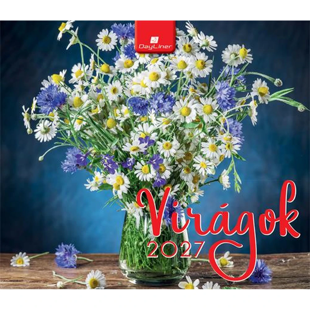 DAYLINER Calendar desktop standing mini Flowers