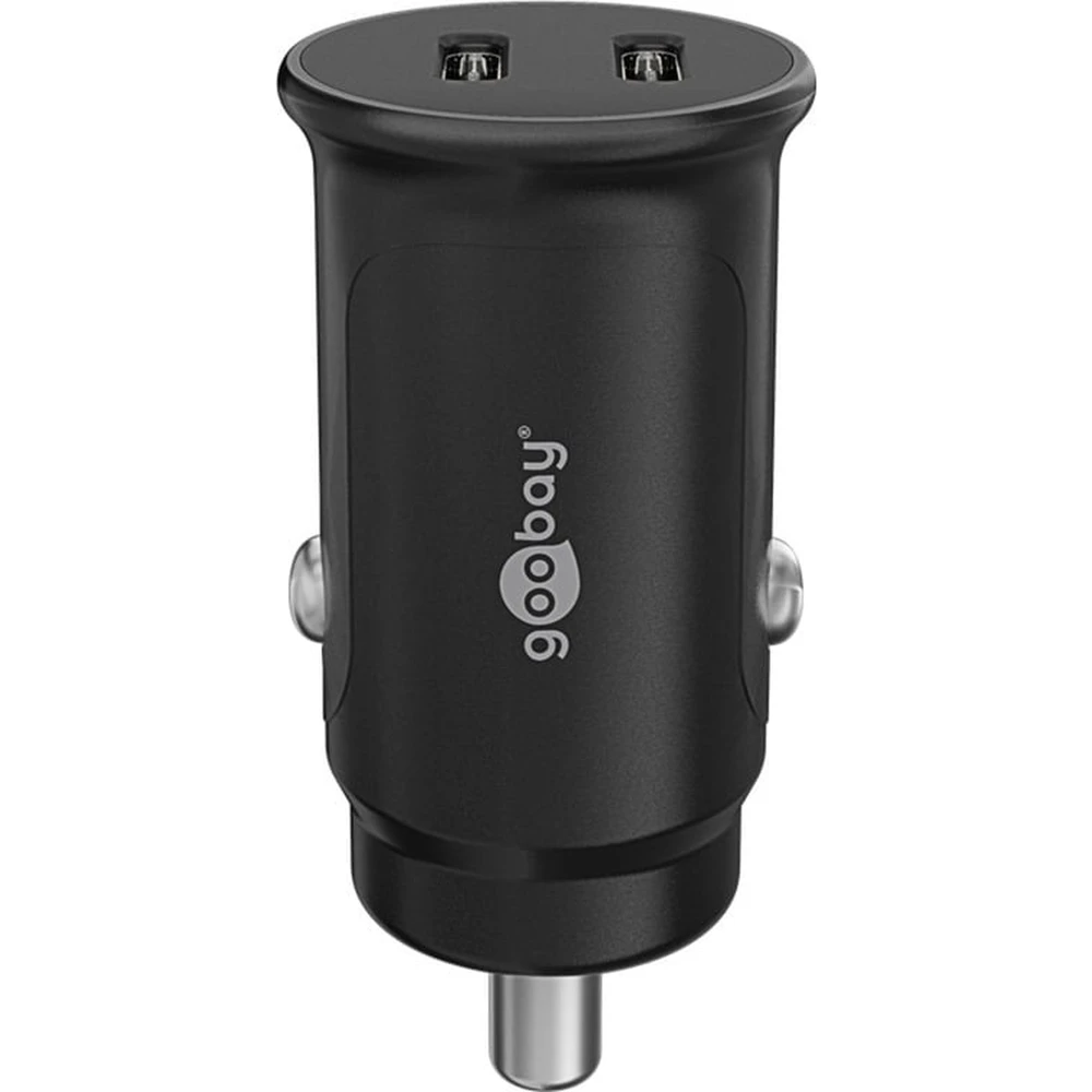 GOOBAY Auto- Ladegerät 2xUSB-C Steckdose 30W schwarz 59705