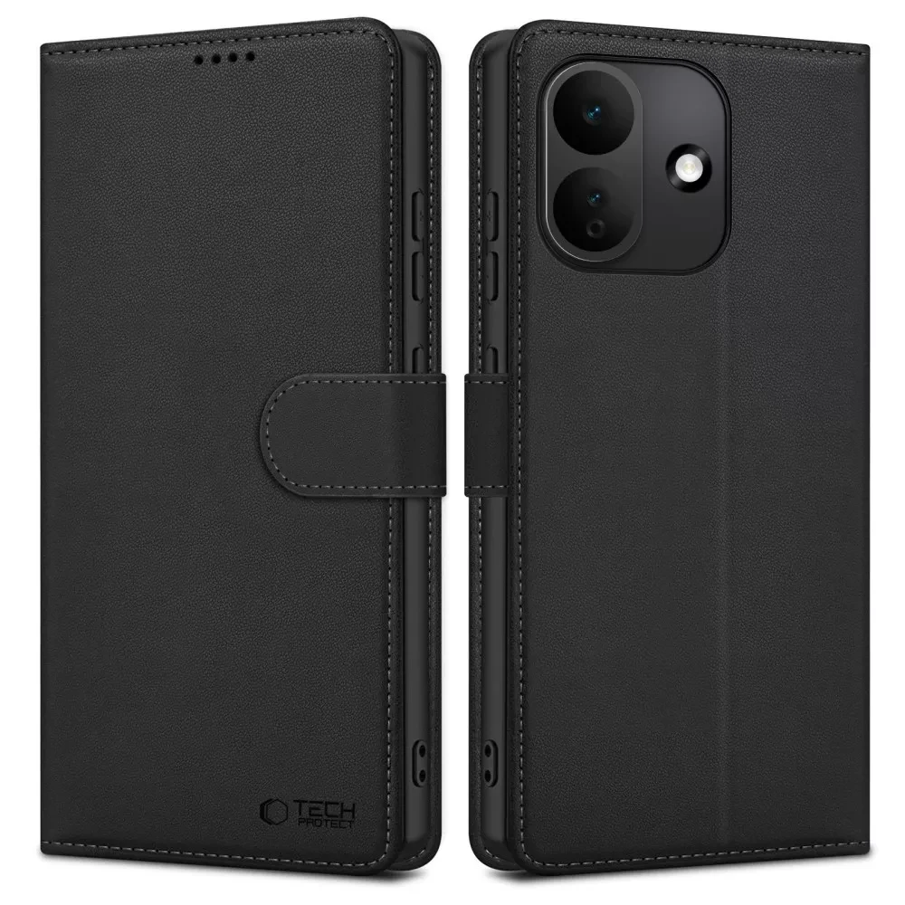 TECH-PROTECT Wallet to the side blooming case Xiaomi Redmi Note 17 Pro Max black