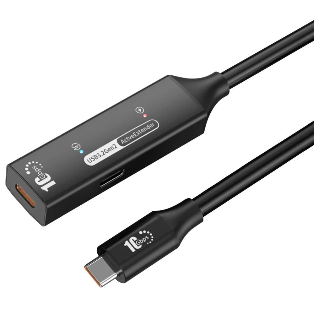 PREMIUMCORD USB 3.2 Type C Hosszabbító Fekete 10m ku31rep10bl