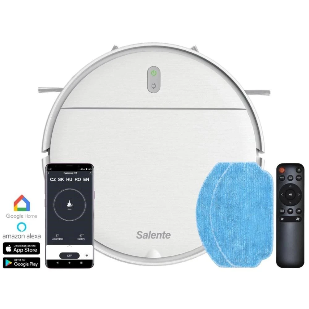 SALENTE R2 robot vacuum cleaner (water mop and filling station) White RTX-R2-WH