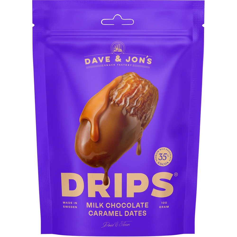 DAVE AND JON`S Tejcsokoládéba mártott karamellás datolya 100 g
